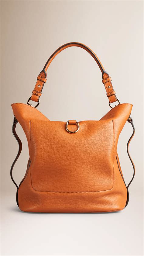 burberry brown leather hobo bag|Burberry shoulder bag vintage.